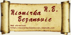 Miomirka Bežanović vizit kartica